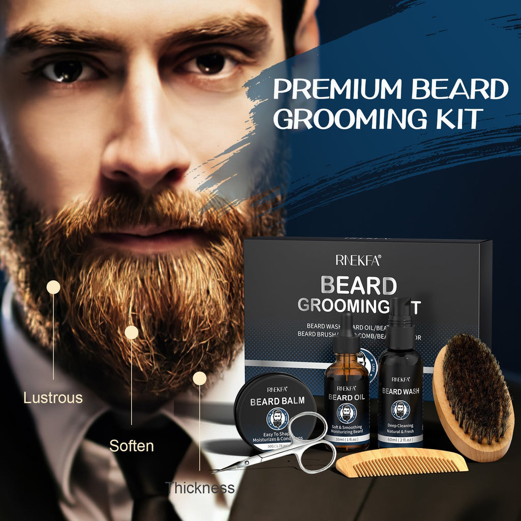 Beard Grooming Kit for Men Trimming & Care Set