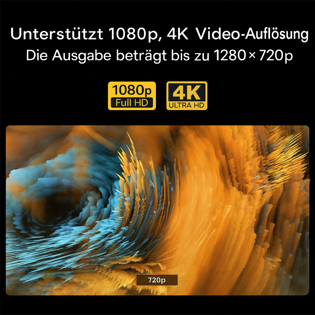 NNEOBA Mini Beamer – Tragbarer WLAN Heimkino-Projektor mit Full-HD-Unterstützung